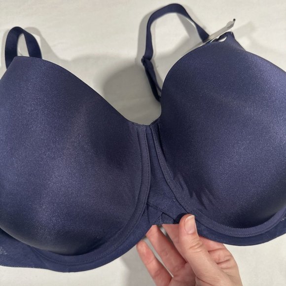 NWT Wacoal [ 40DDD US] Ultimate Side Smoother‎ Underwire T-Shirt Bra Blue #6279 - Picture 5 of 11